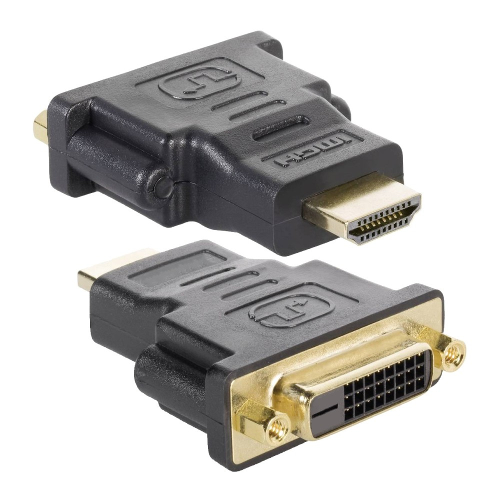 Techly HDMI - DVI-D M/F Sort