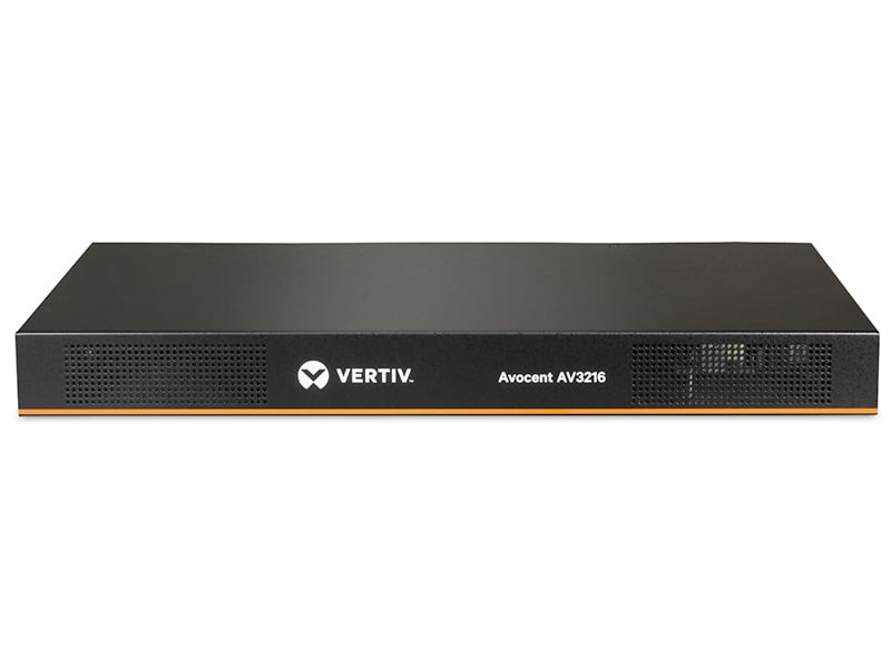 Vertiv Avocent AV 3216 KVM Switch Stativ-montering Sort