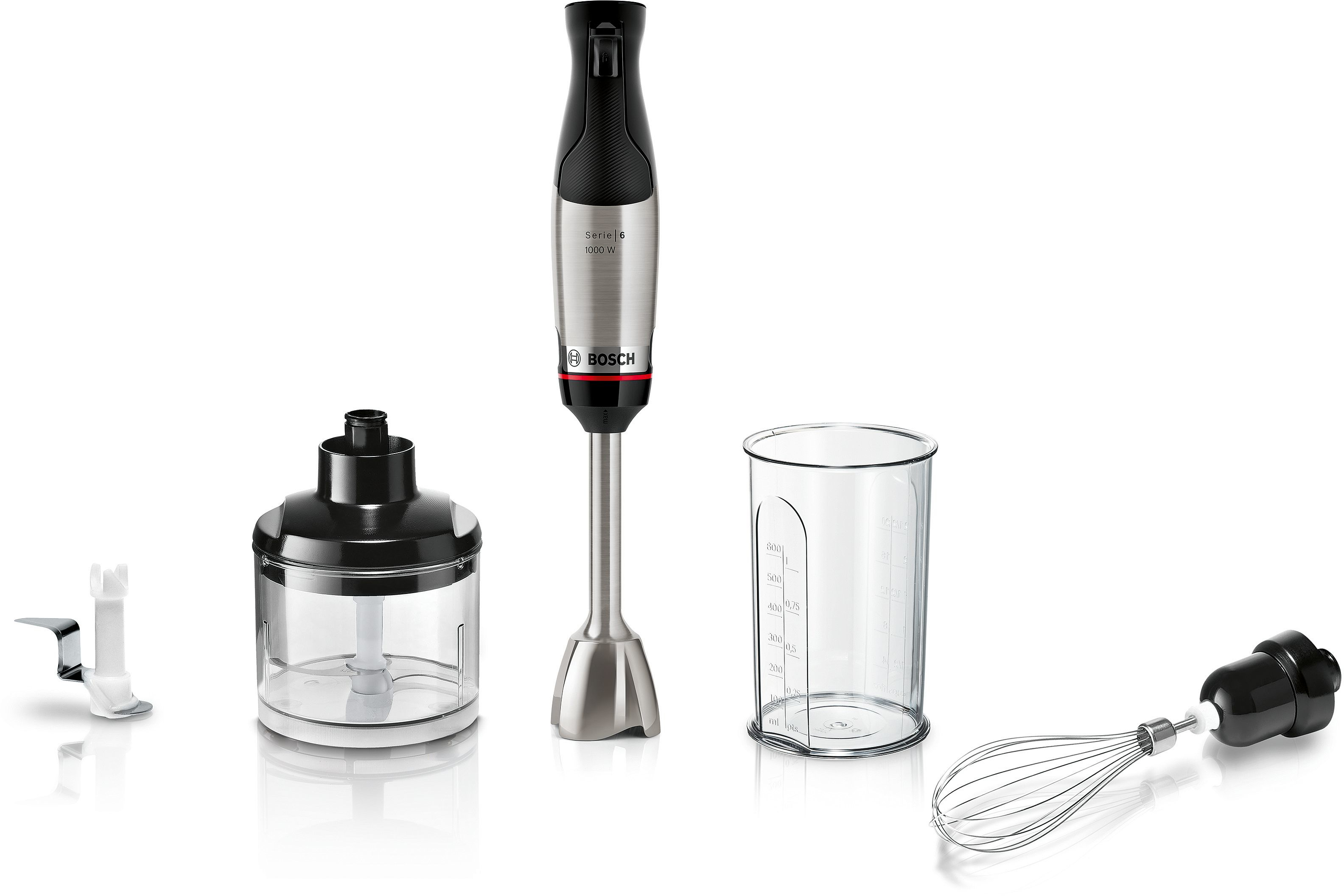 Bosch Serie 6 MSM6M622 blender 0,6 L Blender til madlavning 1000 W Sort, Rustfrit stål