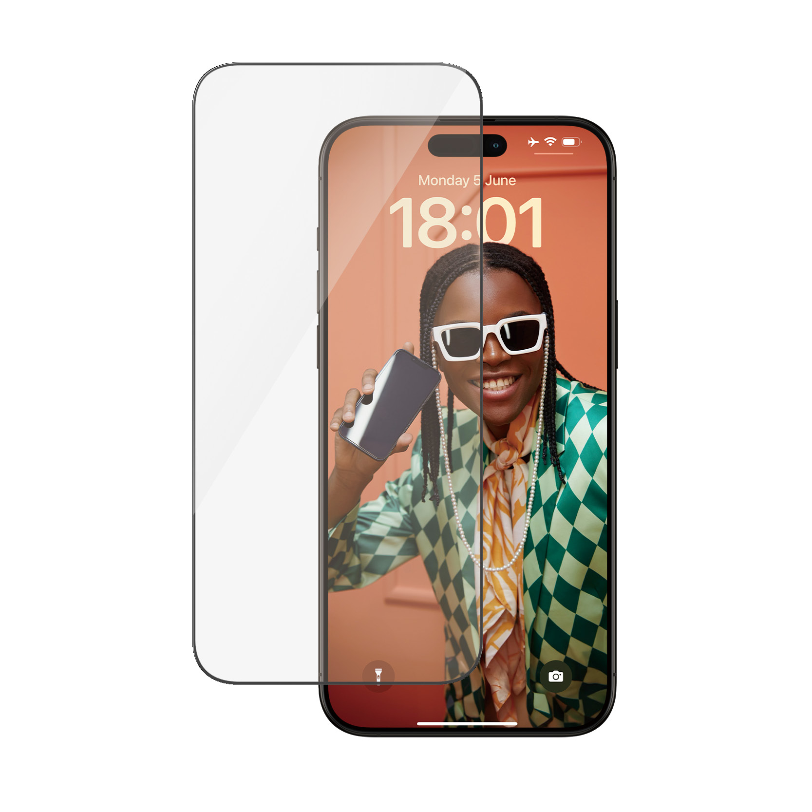 PanzerGlass ® Skærmbeskyttelse iPhone 15 Pro Max | Ultra-Wide Fit m. EasyAligner