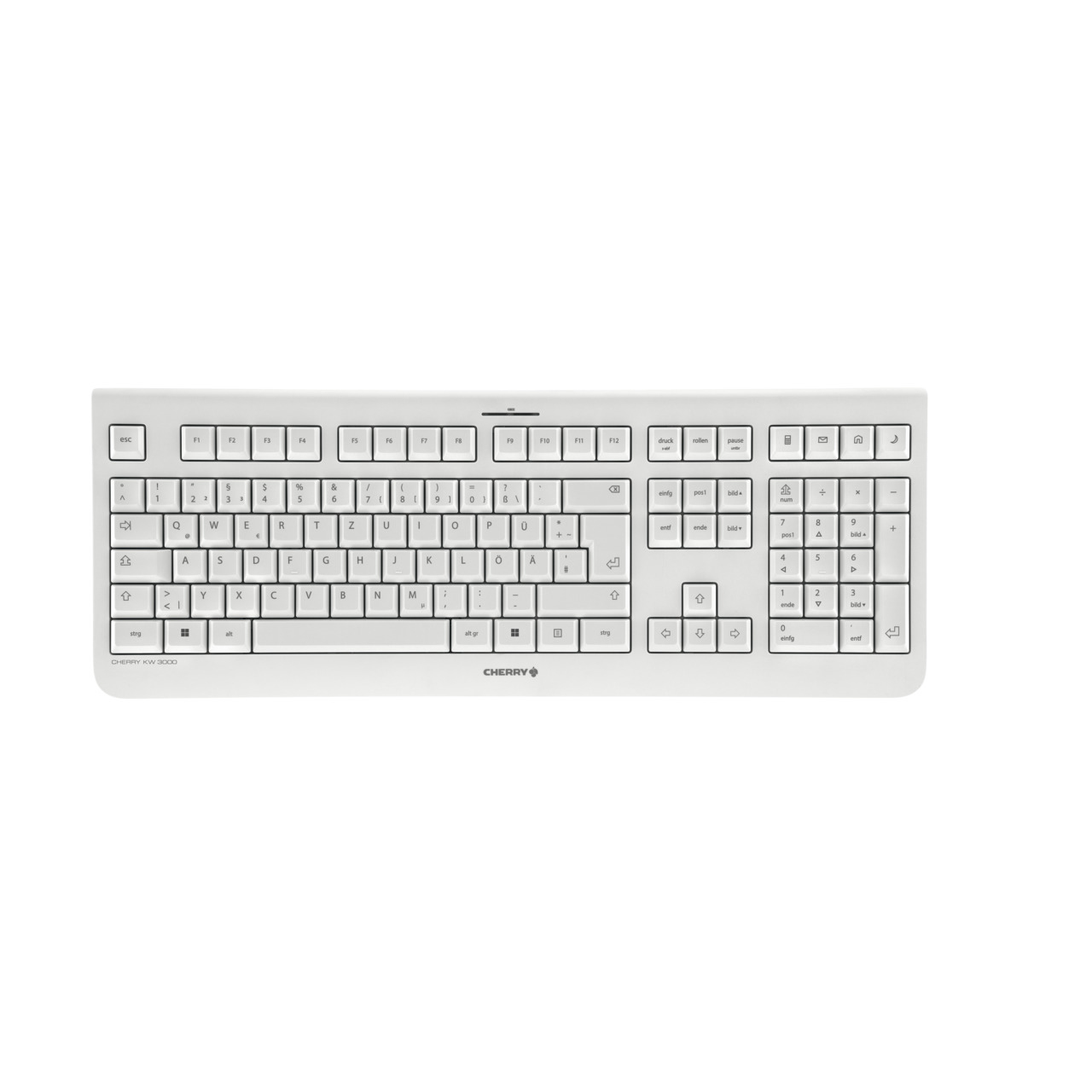 CHERRY KW 3000 tastatur Universel RF trådløst QWERTZ Tysk Hvid