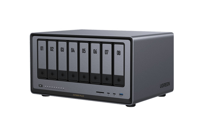 Ugreen 35127B NAS & lagringsserver Desktop Intel® Core™ i5 i5-1235U 8 GB DDR5 0 TB UGOS Pro Grå