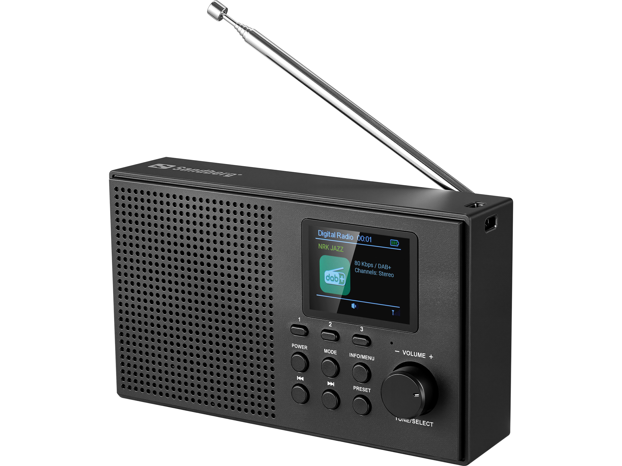 Sandberg 421-39 radio Bærbar Analog & digital Sort