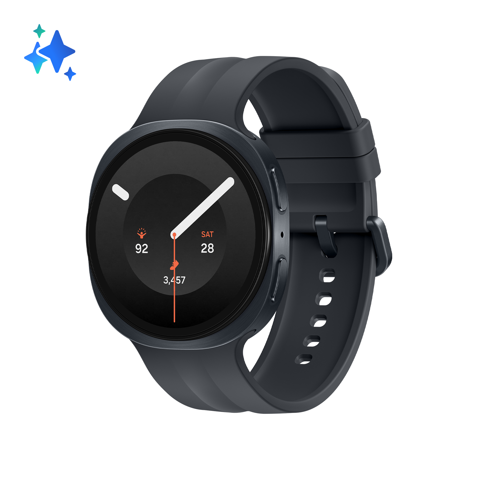 Samsung Galaxy Watch9 3,81 cm (1.5") AMOLED 44 mm Digital 480 x 480 pixel Berøringsskærm Grafit Wi-Fi GPS (satellit)