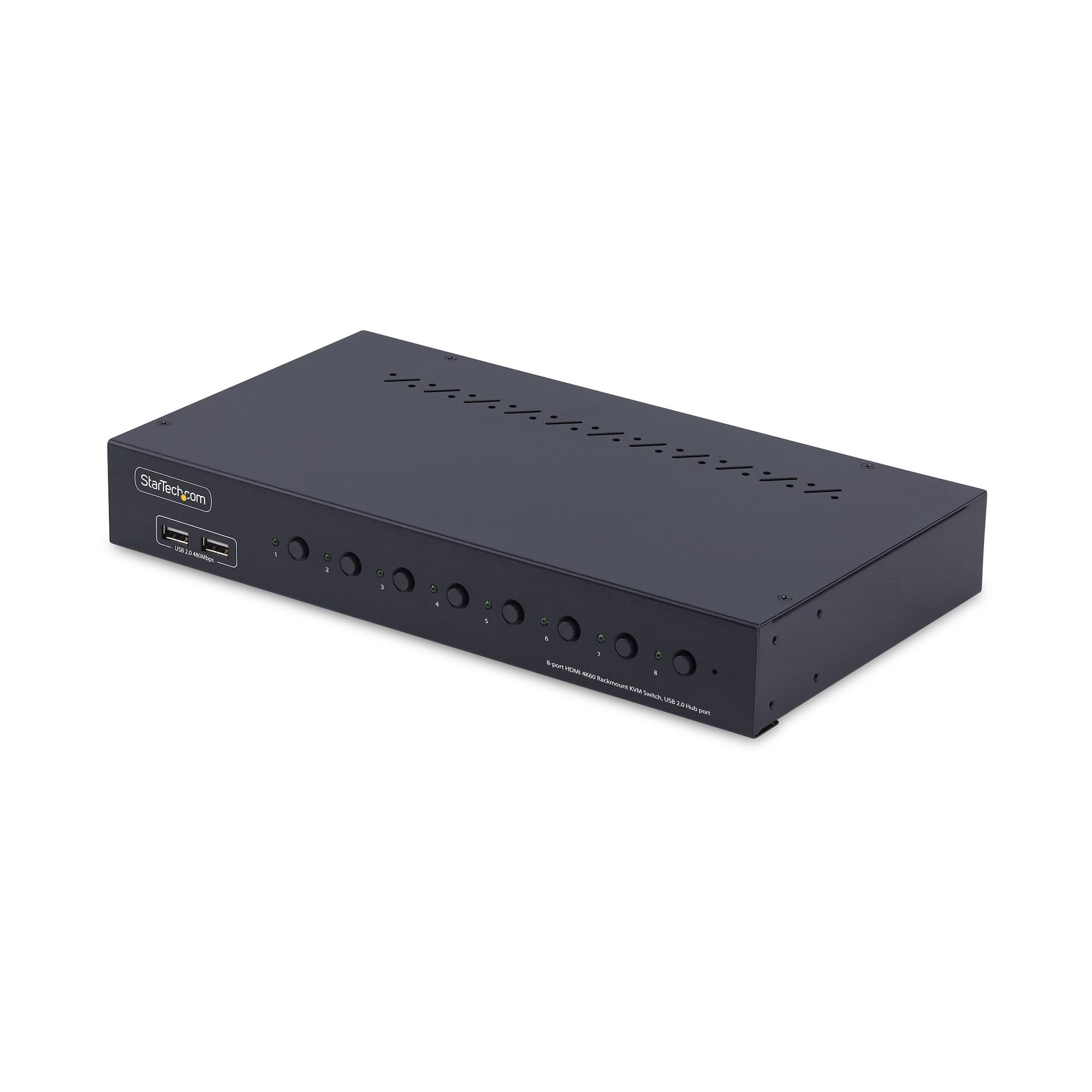 StarTech.com R8AH202-KVM-SWITCH KVM Switch Stativ-montering Sort