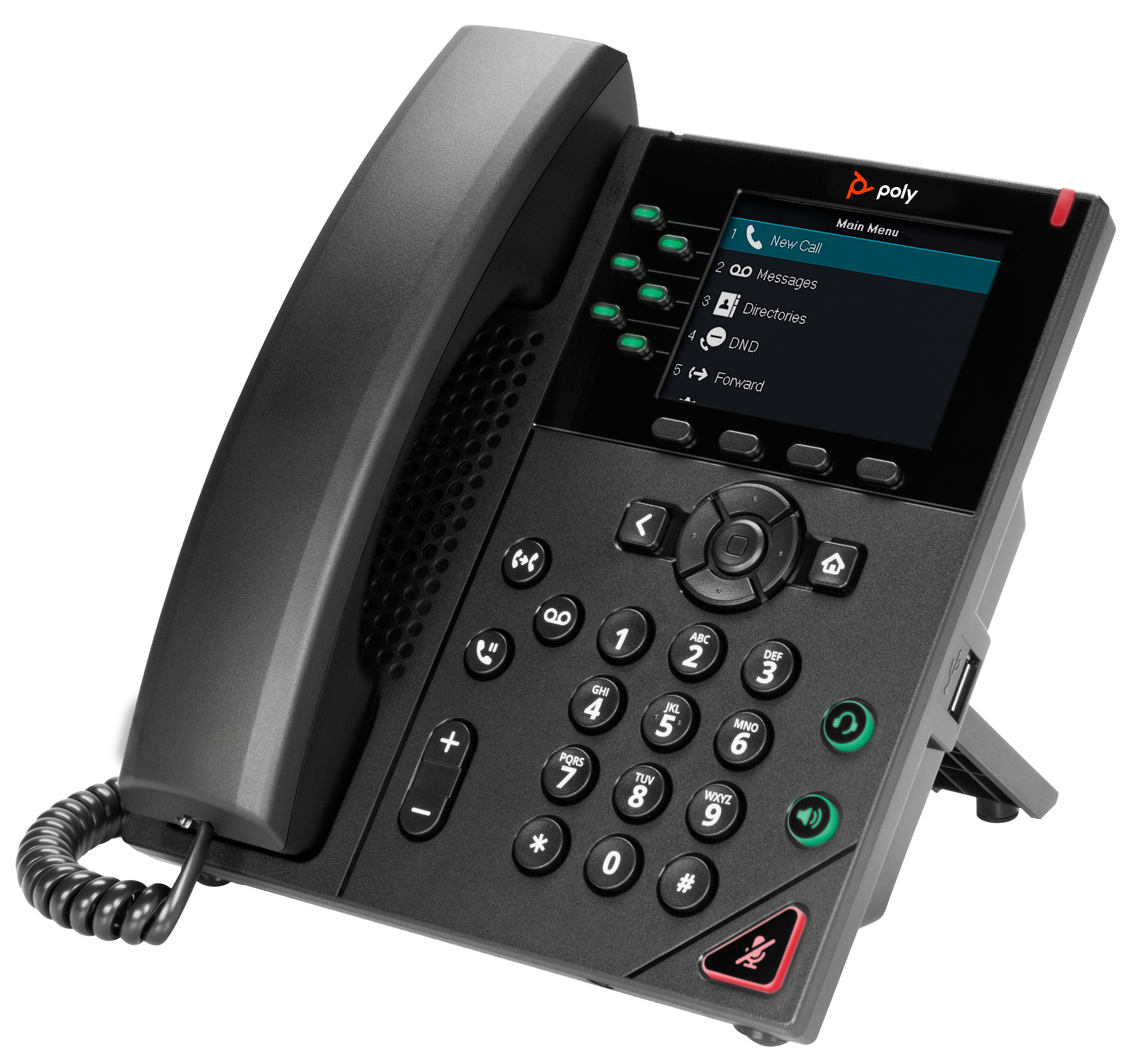 HP Poly VVX 350 6-Line IP-telefon og PoE-aktiveret