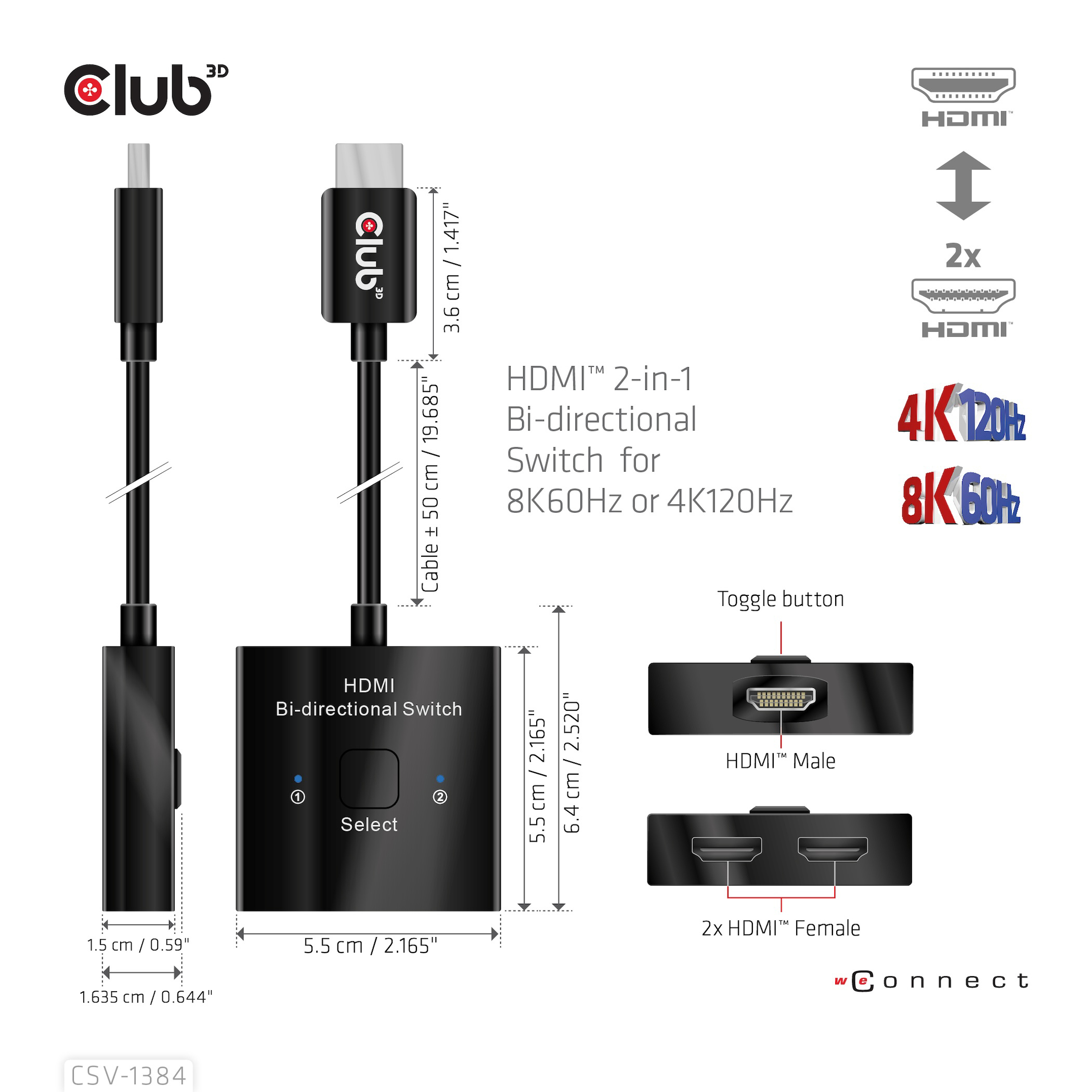 CLUB3D CSV-1384 KVM Switch