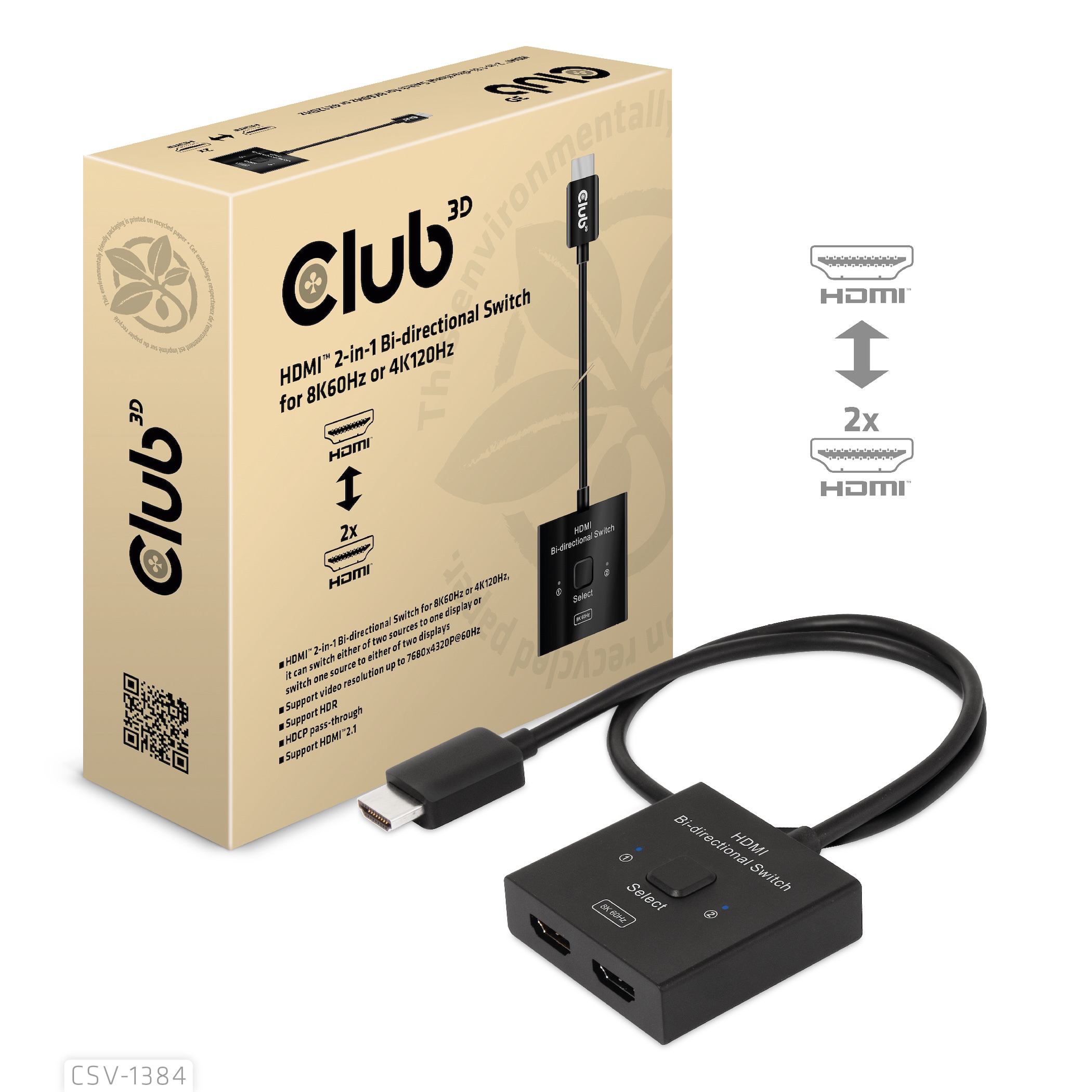 CLUB3D CSV-1384 KVM Switch