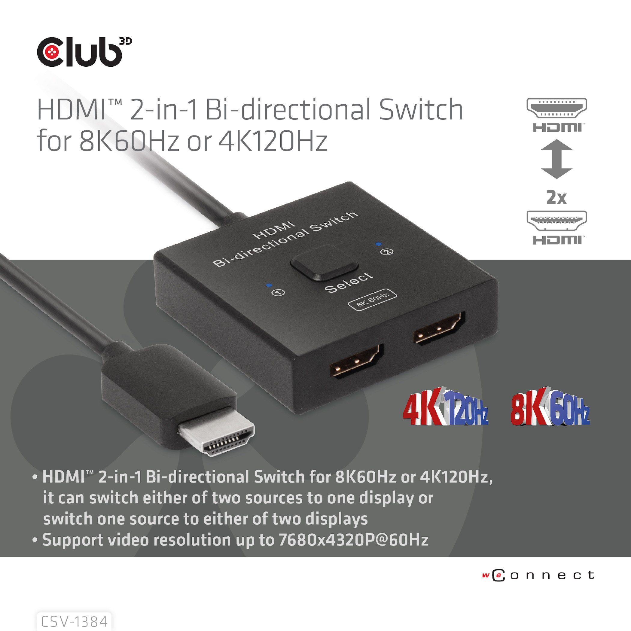 CLUB3D CSV-1384 KVM Switch