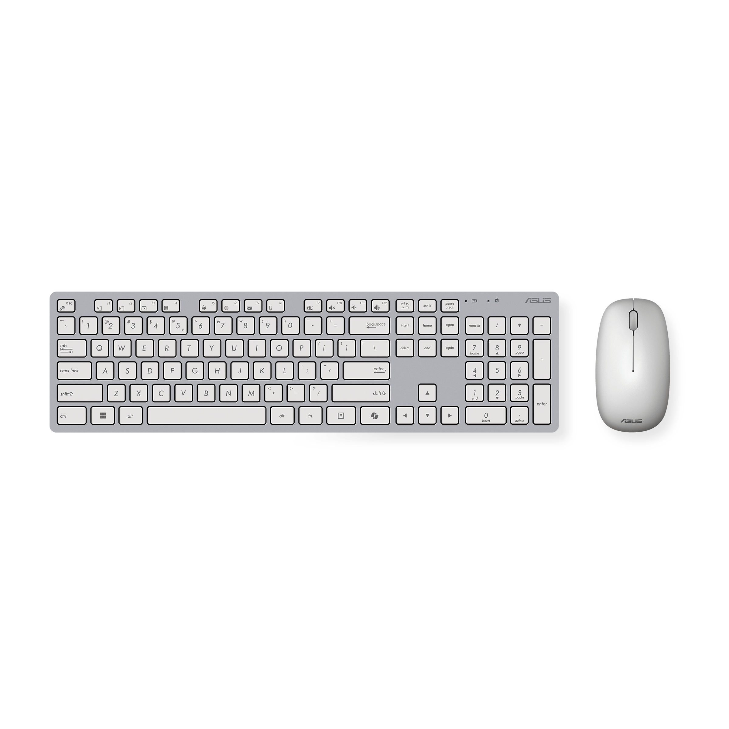 ASUS W5000 Wireless Keyboard and Mouse Set tastatur Mus inkluderet Universel RF trådløst Hvid