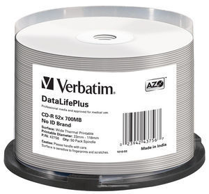 Verbatim CD-R 52x DataLifePlus 700 MB 50 stk
