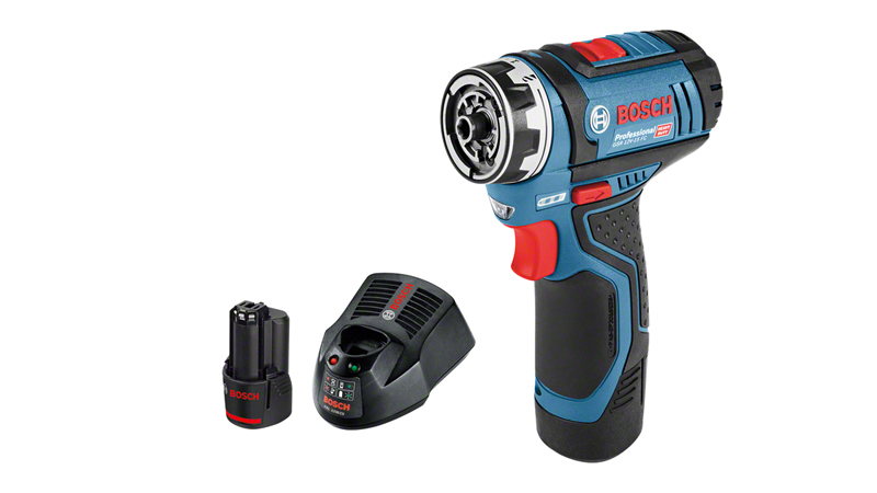 Bosch GSR 12V-15 FC Professional 1300 rpm Nøglefri 600 g Sort, Blå