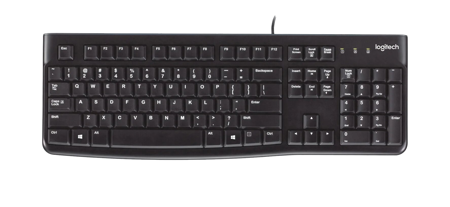 Logitech K120 Corded Keyboard tastatur Universel USB AZERTY Fransk Sort
