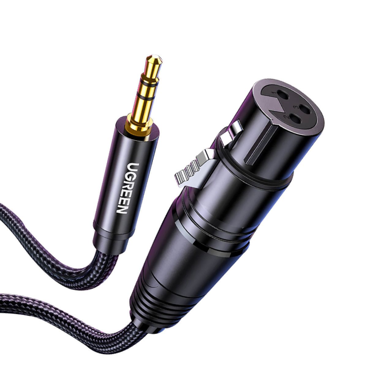 Ugreen 20763 lydkabel 1 m XLR 3.5mm Sort