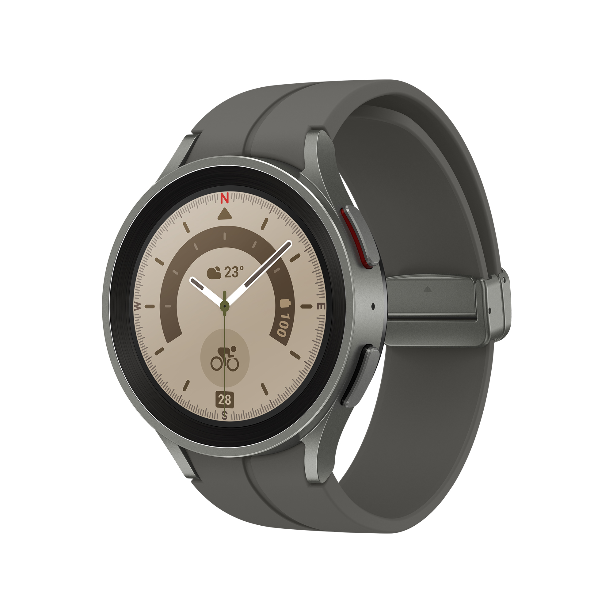 Samsung Galaxy Watch5 Pro 3,56 cm (1.4") OLED 45 mm Digital 450 x 450 pixel Berøringsskærm 4G Grå Wi-Fi GPS (satellit)