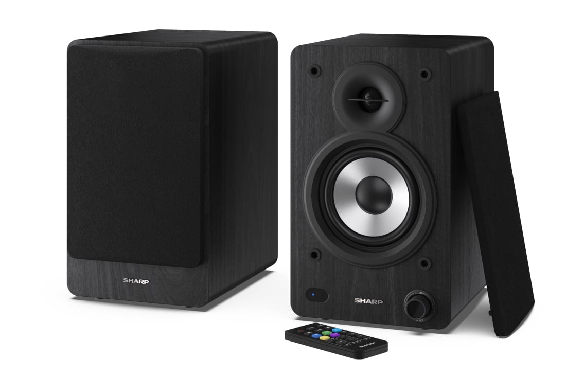 Sharp Bookshelf Speakers 2-vejs Sort Kabel & trådløs 60 W