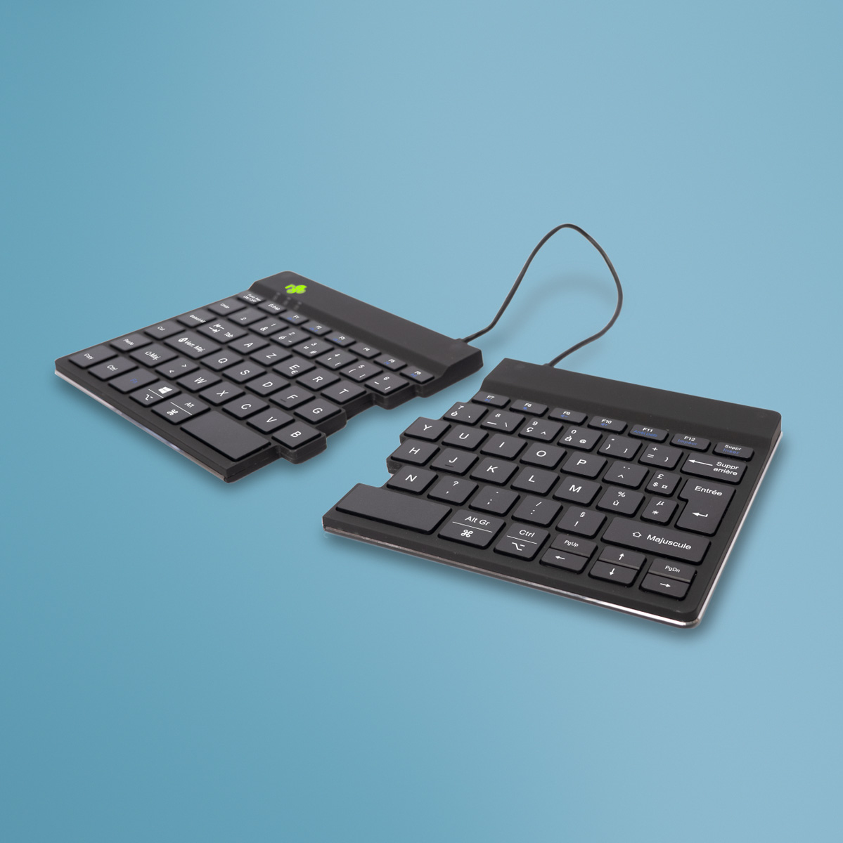 R-Go Tools Ergonomisch toetsenbord R-Go Split Break met pauzesoftware, gesplitst toetsenbord, AZERTY (FR), Bluetooth, zwart