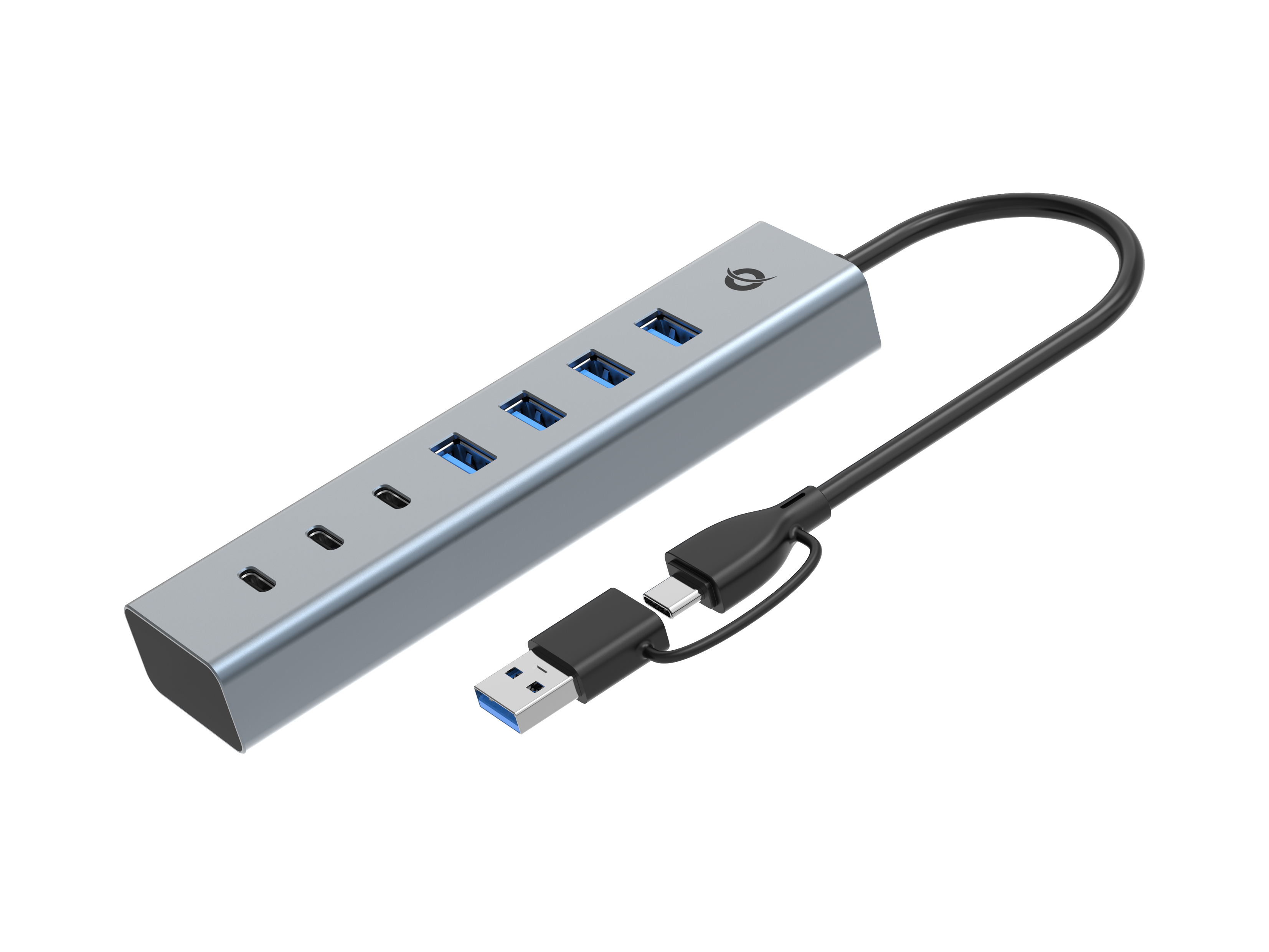 Conceptronic HUBBIES20G interface hub USB 3.2 Gen 1 (3.1 Gen 1) Type-C 5000 Mbit/s Grå