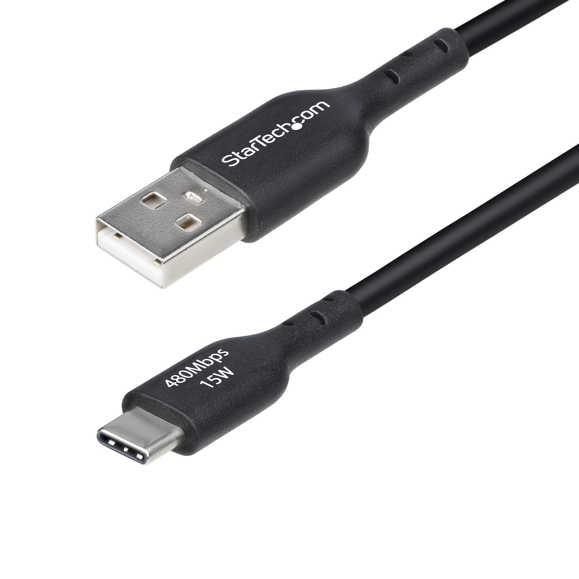 StarTech.com USB2AC15CMBK USB-kabel USB 2.0 0,15 m USB A USB C Sort
