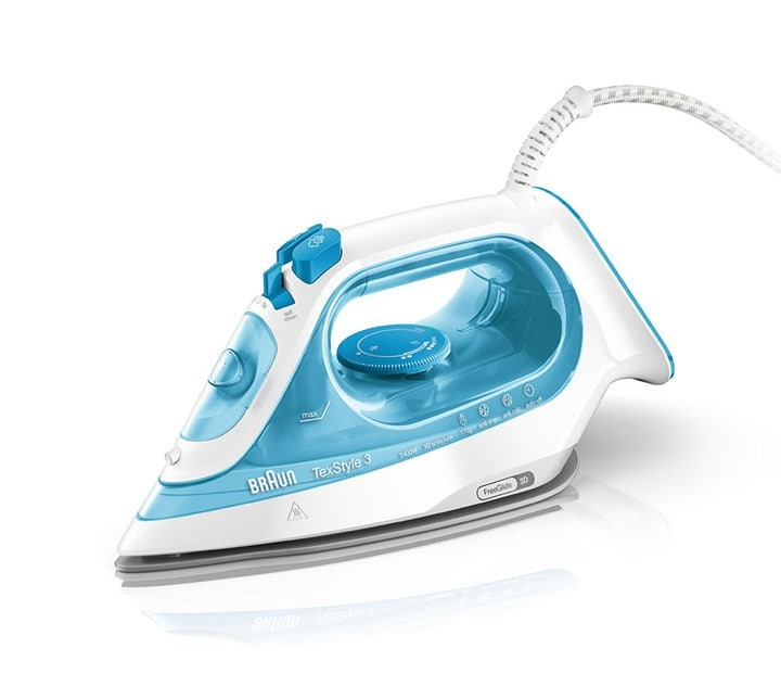 Braun TexStyle 3 Steam Iron SI 3053 Blue Keramisk strygesål 2400 W Blå