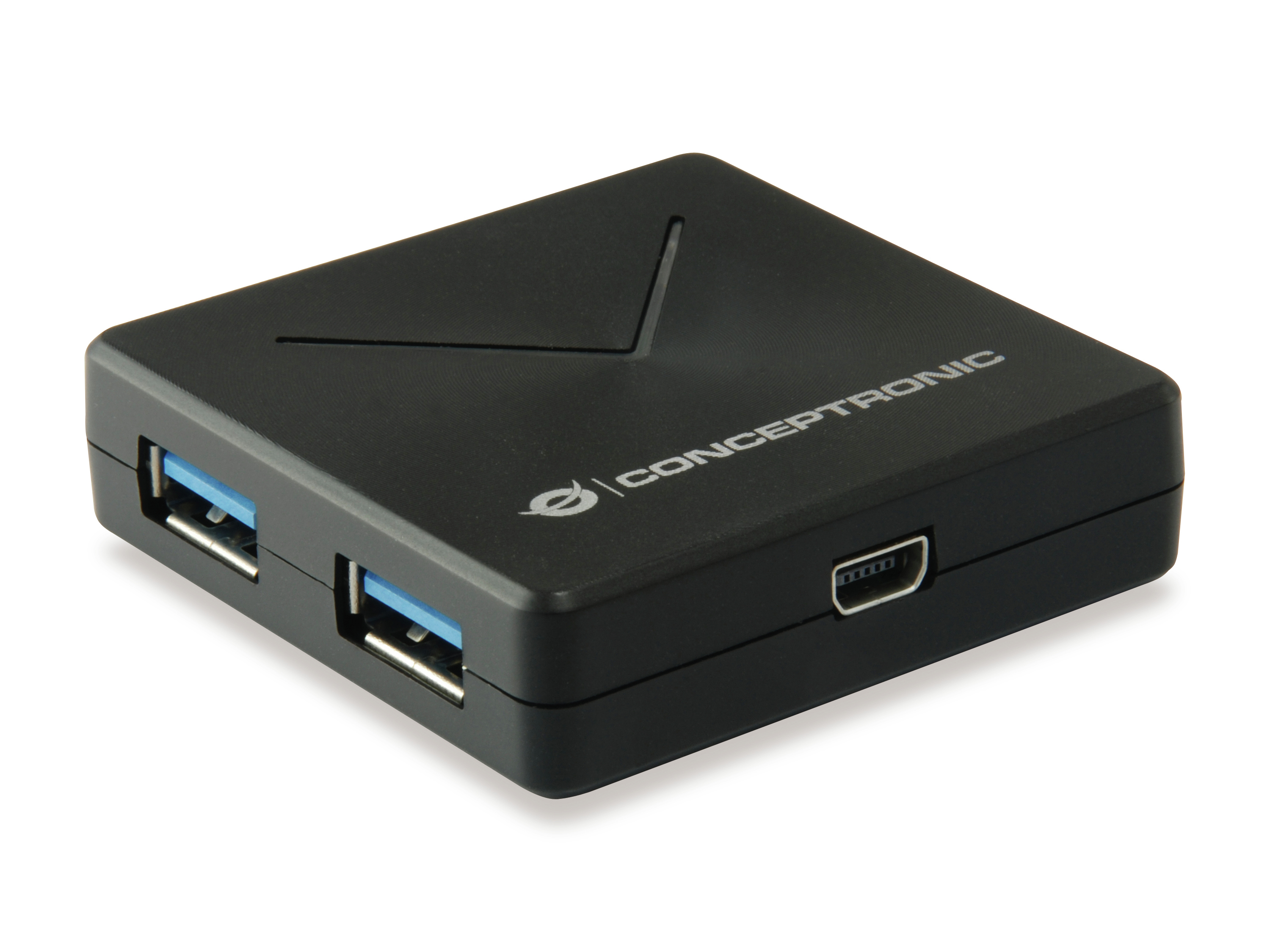 Conceptronic HUBBIES02B interface hub USB 3.2 Gen 1 (3.1 Gen 1) Mini-B 5000 Mbit/s Sort