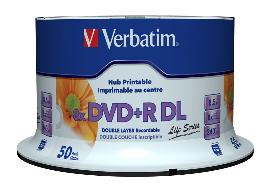 Verbatim 97693 tom DVD 8,5 GB DVD+R DL 50 stk