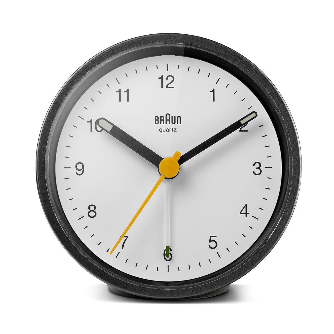 Braun BC12BW Quartz alarmur Sort, Hvid