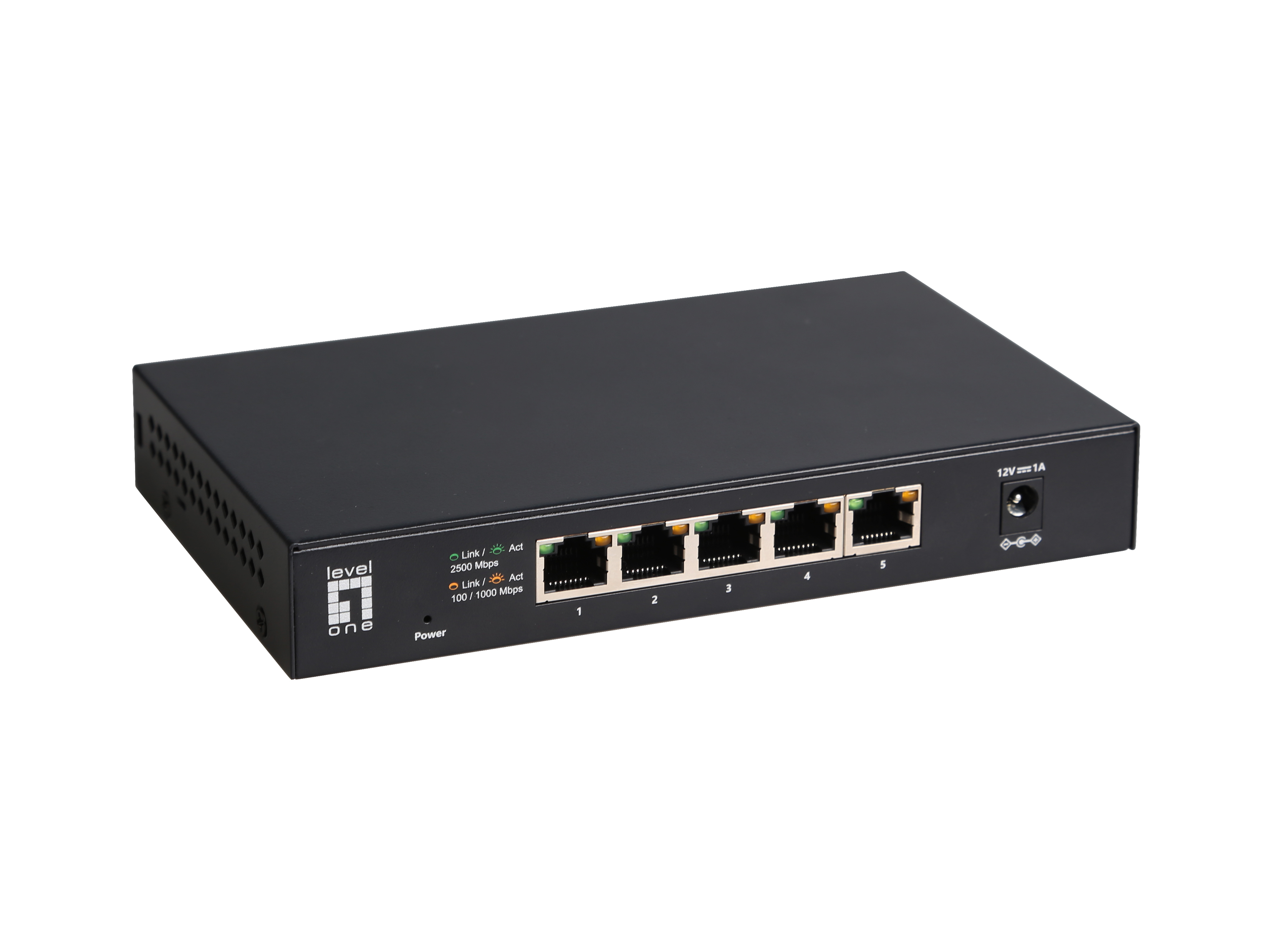 LevelOne GEU-0525 netværksswitch Ikke administreret 2.5G Ethernet (100/1000/2500) Sort