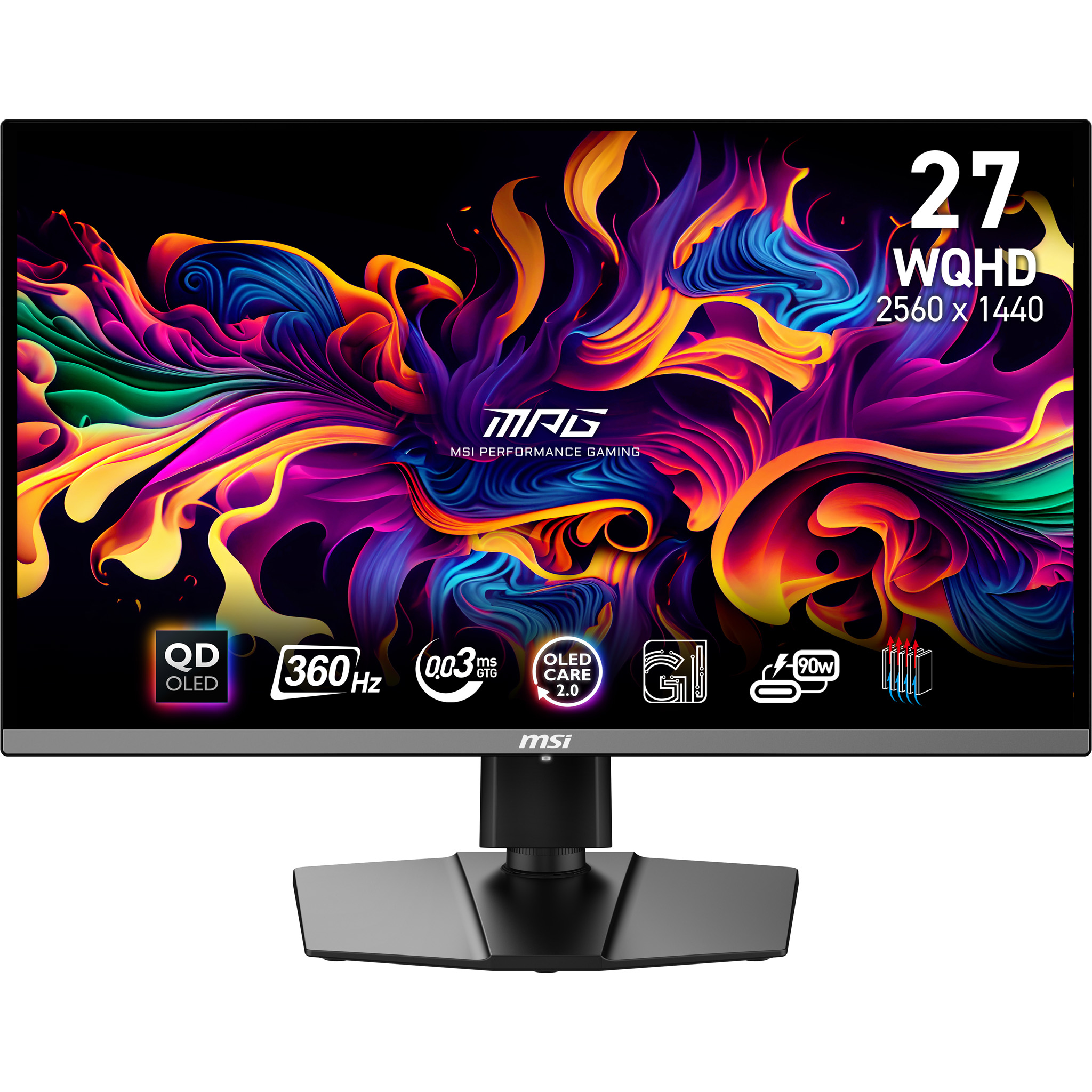 MSI MPG 271QRX QD-OLED computerskærm 67,3 cm (26.5") 2560 x 1440 pixel Wide Quad HD Sort