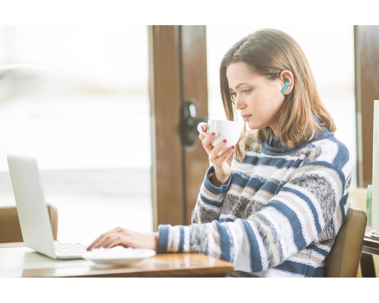 JVC HA-A7T-A Headset True Wireless Stereo (TWS) I ørerne Opkald/musik Bluetooth Blå