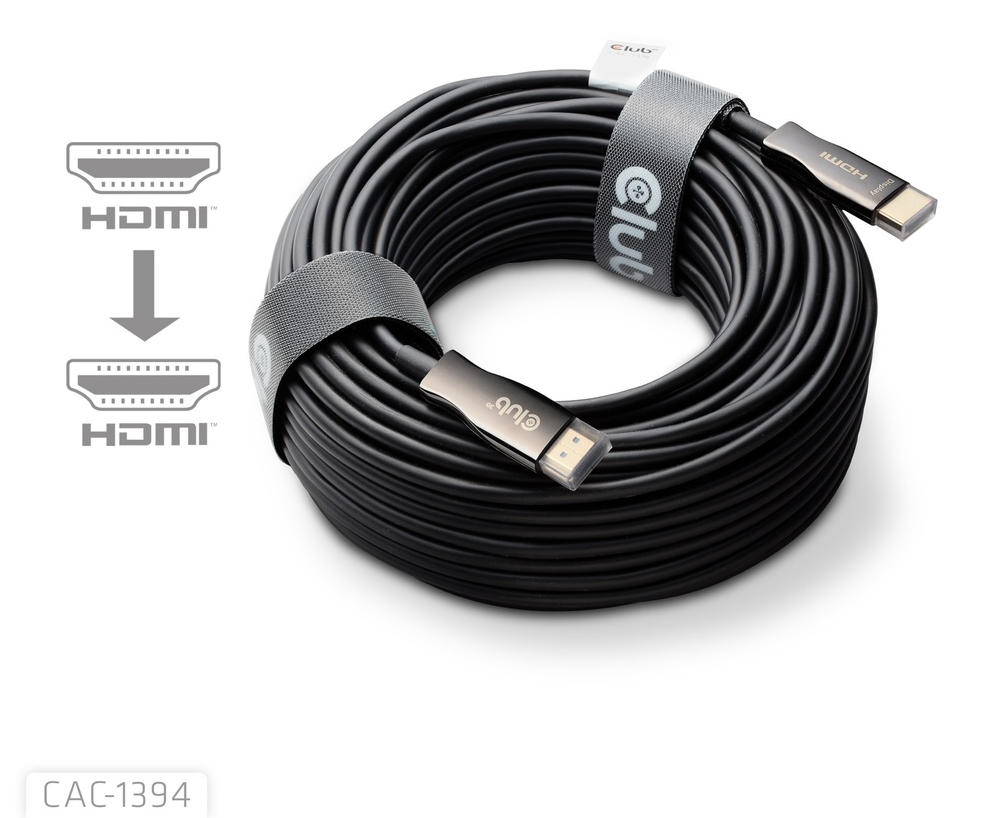 CLUB3D CAC-1394 HDMI-kabel 100 m HDMI Type A (Standard) Sort
