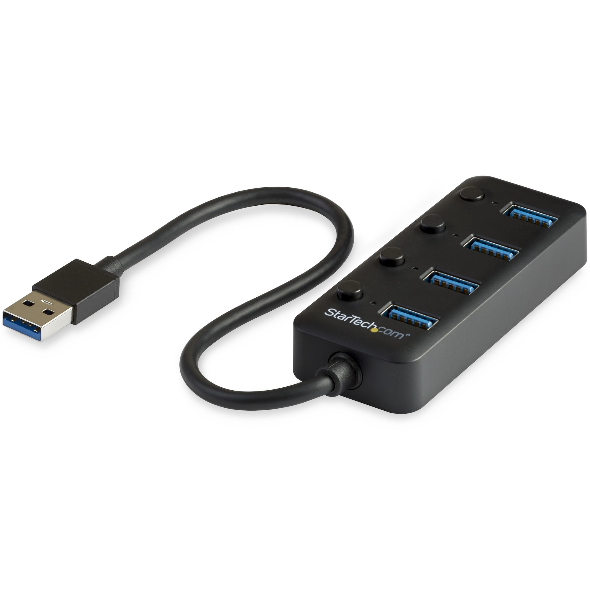 StarTech.com HB30A4AIB interface hub USB 3.2 Gen 1 (3.1 Gen 1) Type-A 5000 Mbit/s Sort