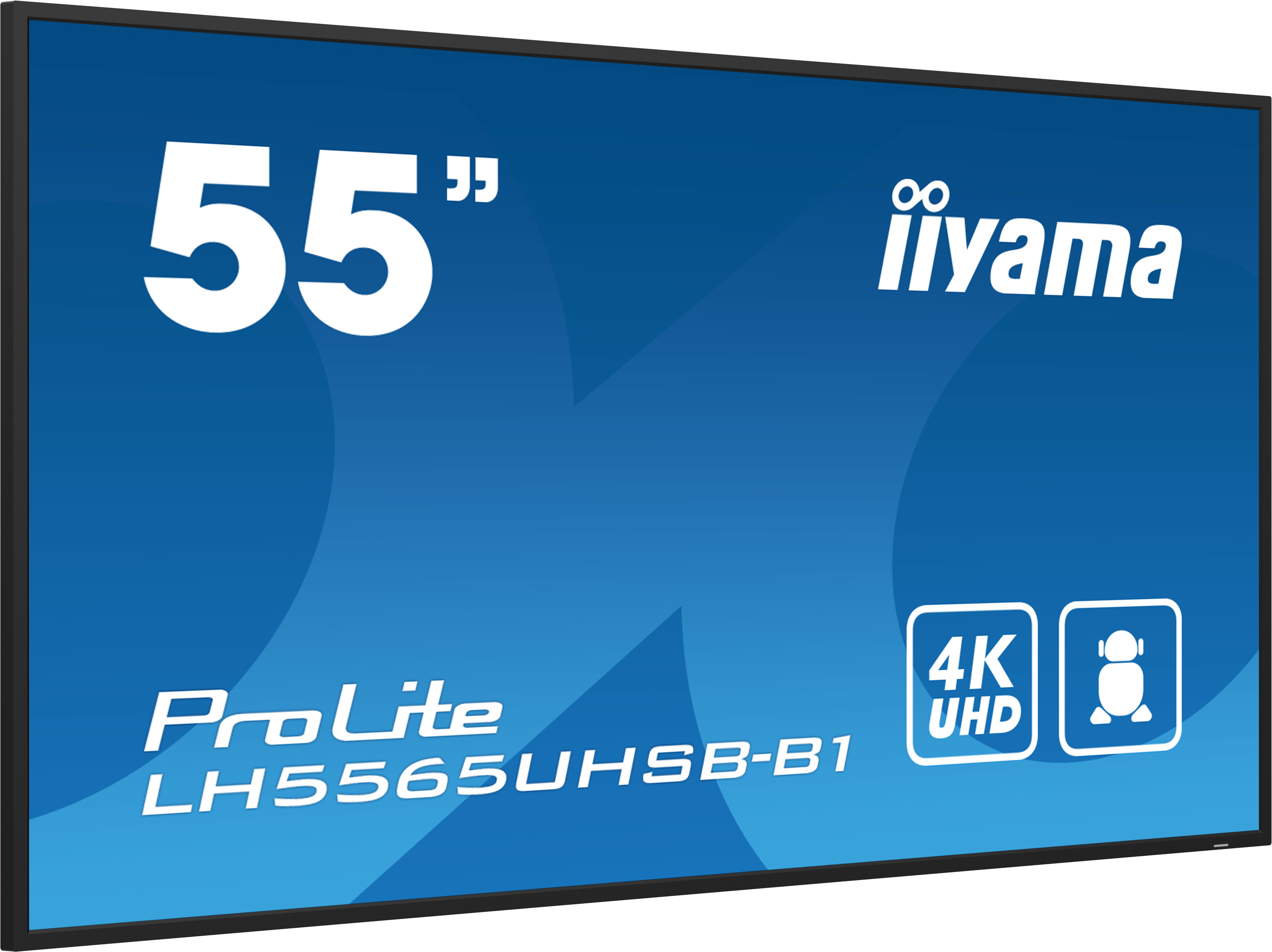 iiyama LH5565UHSB-B1 skilte display Kiosk design 138,7 cm (54.6") LED Wi-Fi 800 cd/m² 4K Ultra HD Sort Indbygget processer Android 11 24/7