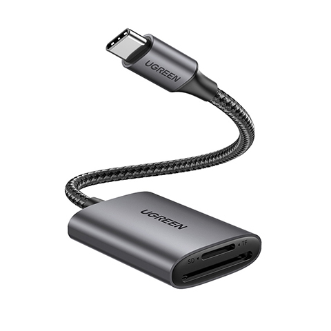 Ugreen 80888 kortlæser USB 3.2 Gen 1 (3.1 Gen 1) Type-C Sort, Metallic