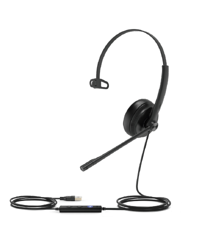 Yealink UH34 Lite Headset Ledningsført Kontor/Callcenter Sort