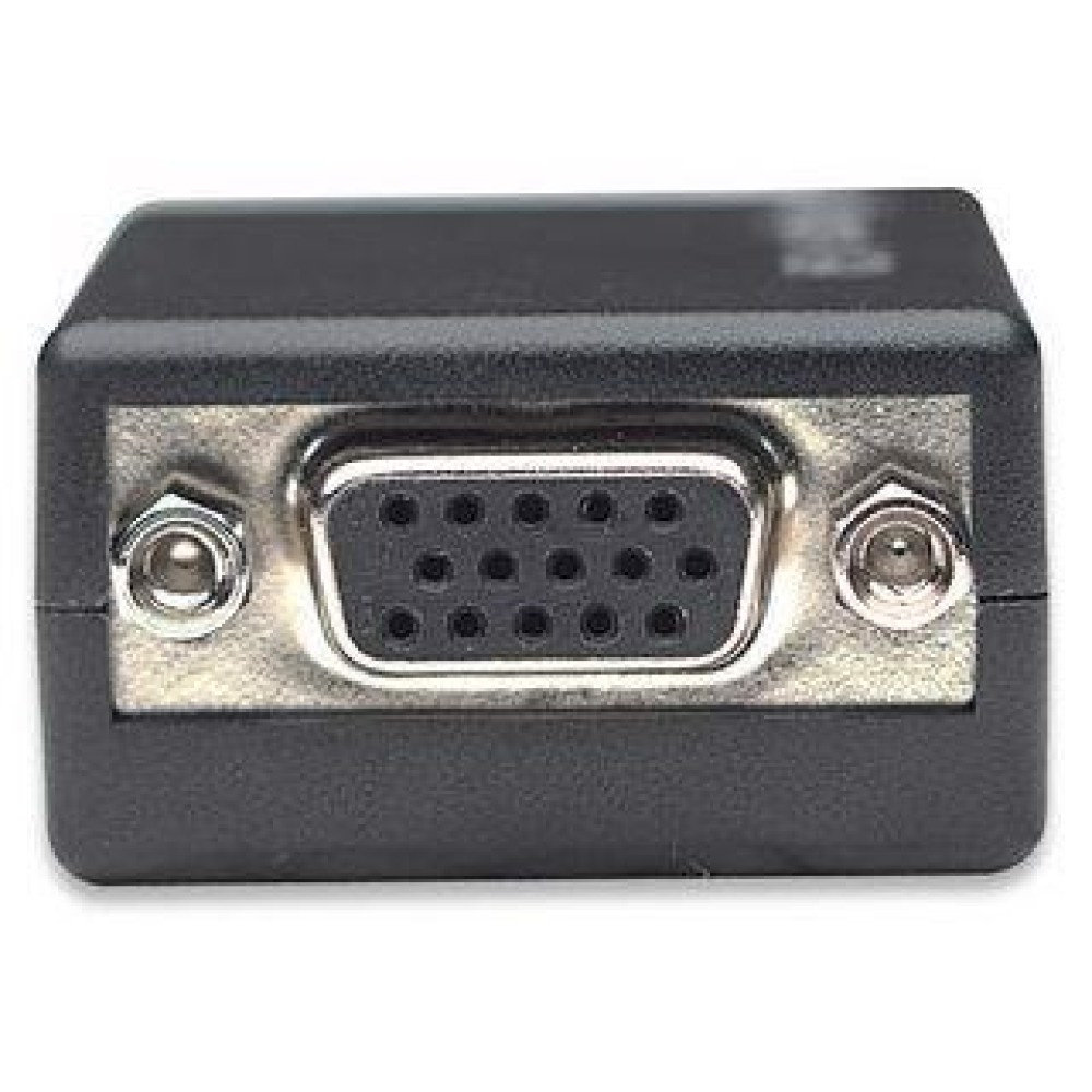 Techly DP - VGA M/F 0,07 m DisplayPort 2 x VGA (D-Sub) Sort