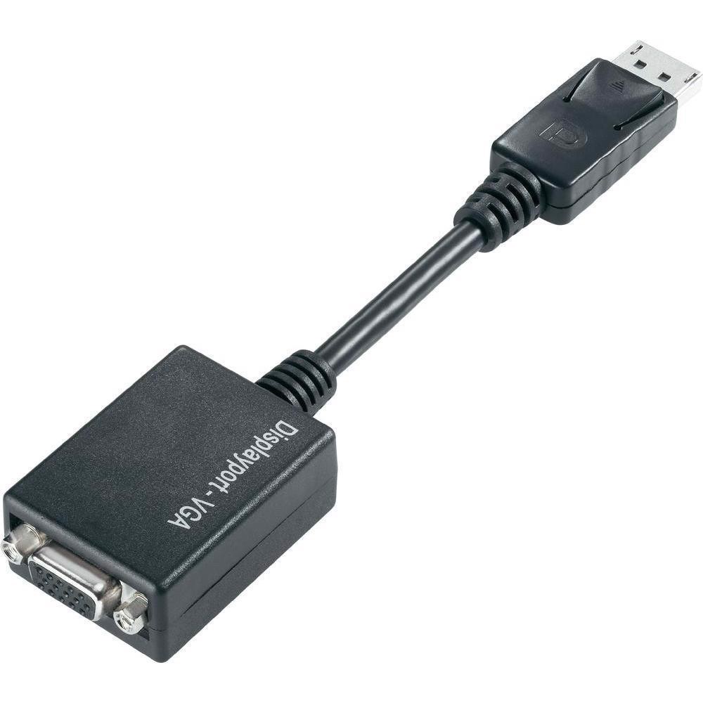 Techly DP - VGA M/F 0,07 m DisplayPort 2 x VGA (D-Sub) Sort