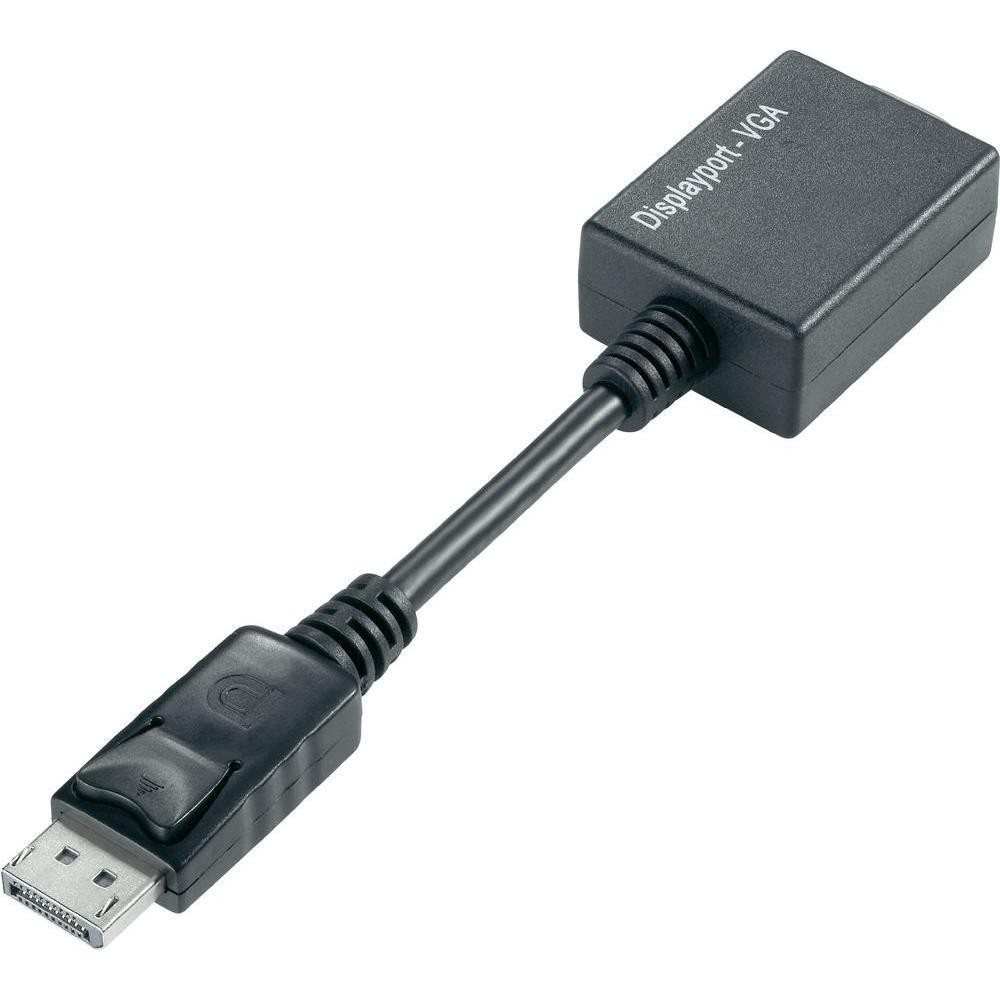 Techly DP - VGA M/F 0,07 m DisplayPort 2 x VGA (D-Sub) Sort