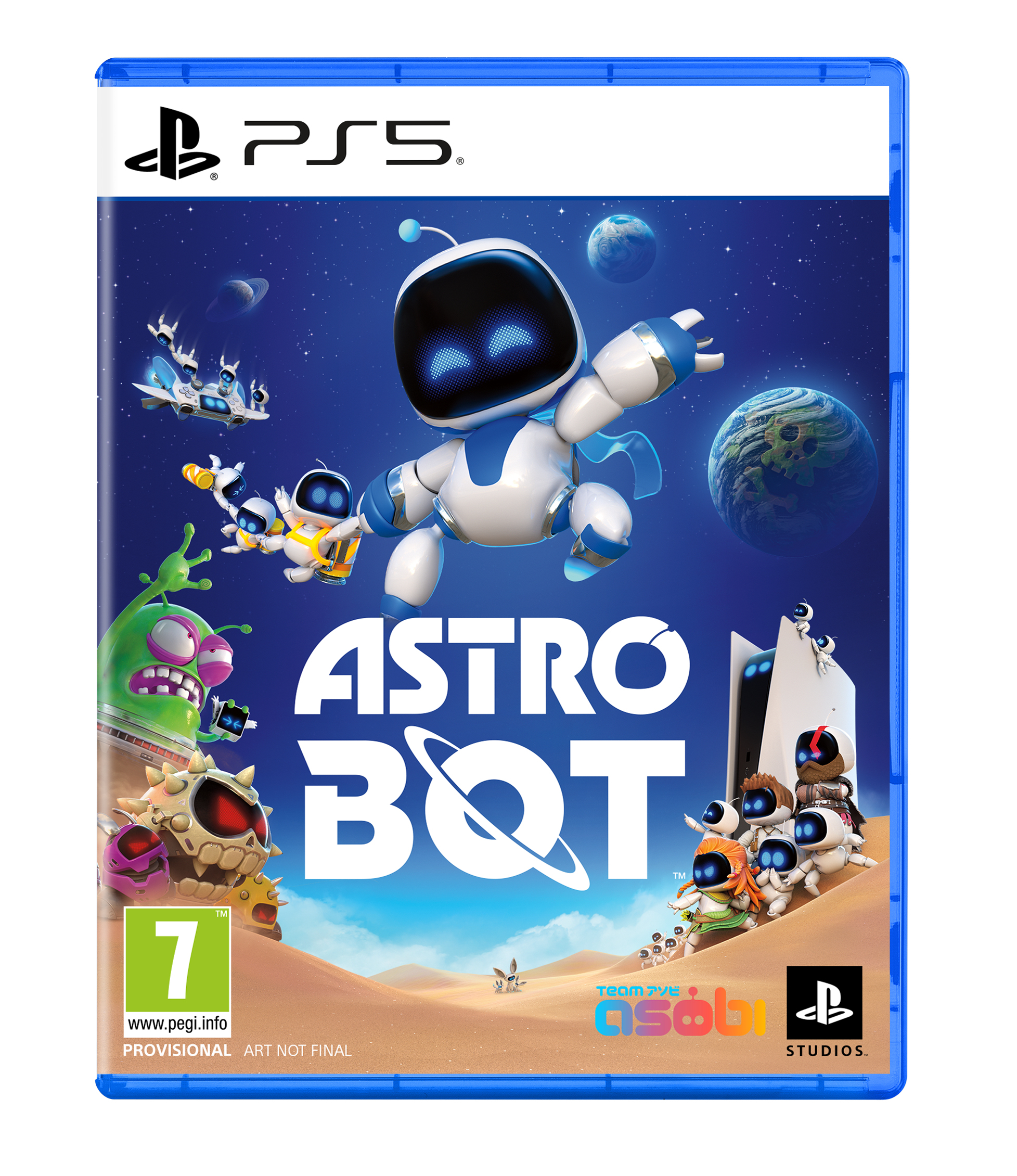 Sony Astro Bot Standard Arabisk, Forenklet kinesisk, Traditionelt kinesisk, Tjekkisk, Dansk, Tysk, Hollandsk, Engelsk, Amerikansk engelsk, Spansk, Mexicansk spansk, Finsk, Fransk, Græsk, Ungarsk, Indonesisk, Italiensk, Japansk, Koreansk, Norsk, Polsk, Portugisisk, POR-BRA, Rumænsk, Russisk, Svensk, Thai, Tyrkisk, Ukrainsk, Vietnamesisk PlayStation 5