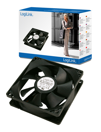 LogiLink PC case cooler Computerkabinet Ventilator Sort