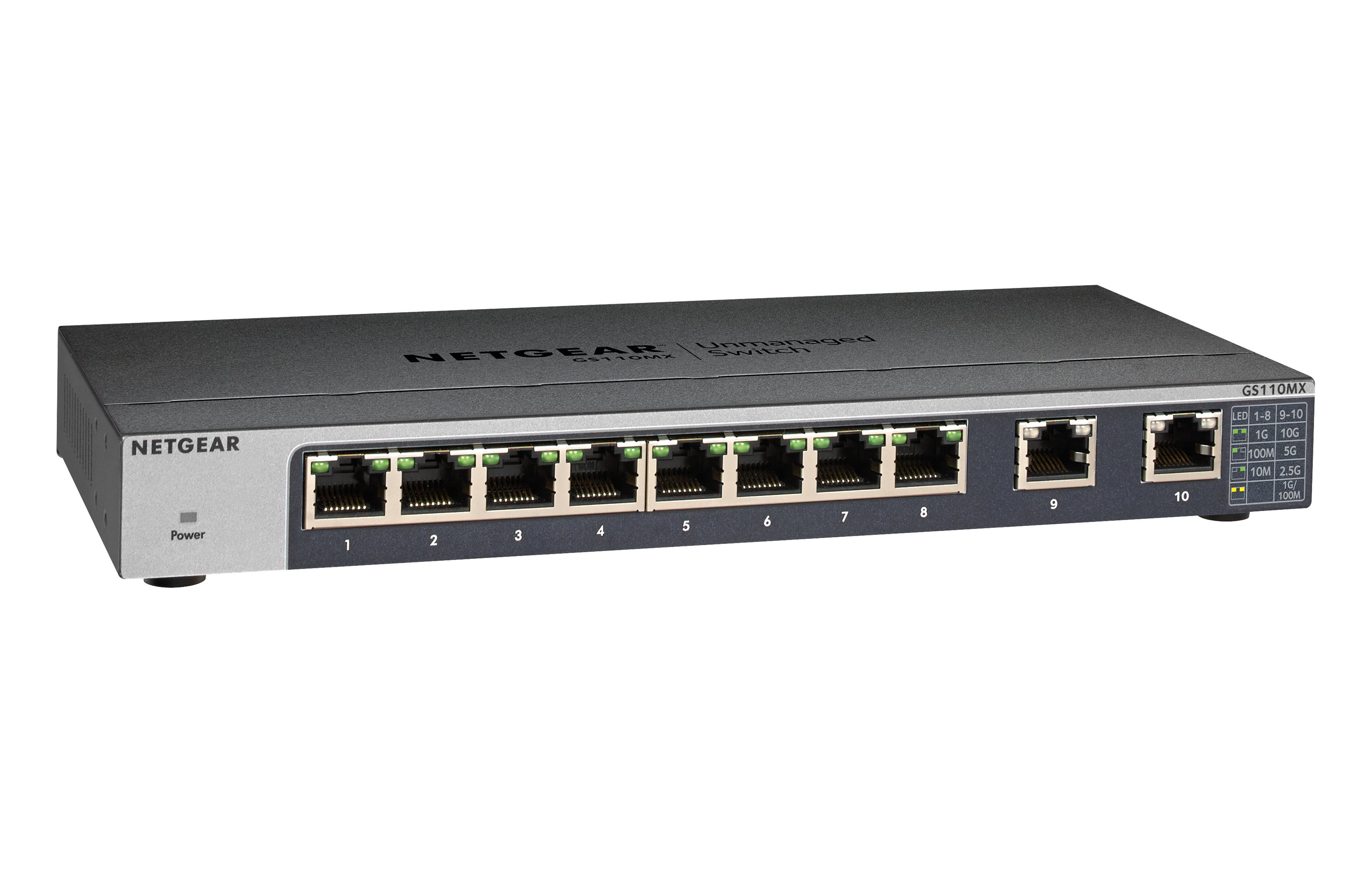 NETGEAR GS110MX Ikke administreret 10G Ethernet (100/1000/10000) Sort