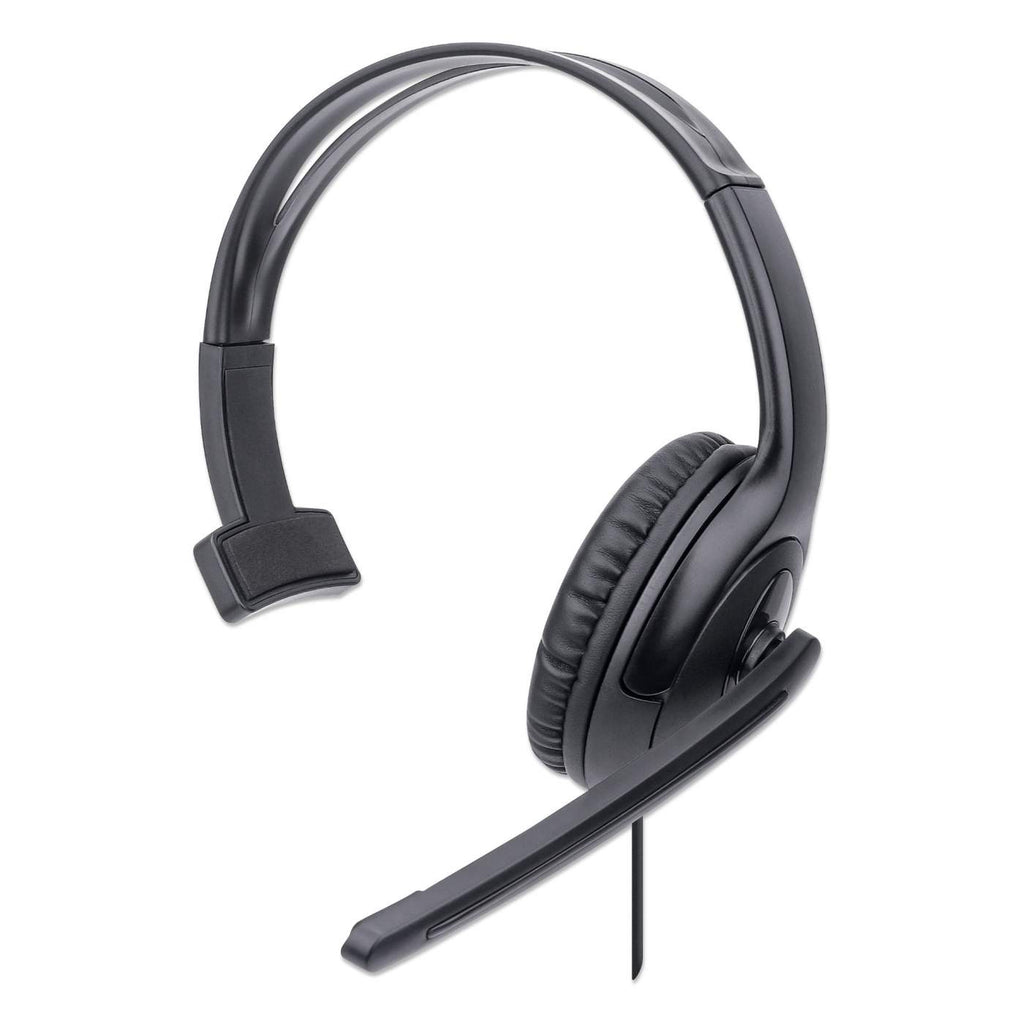 Manhattan 179874 hovedtelefoner/headset Ledningsført Kontor/Callcenter USB Type-A Sort