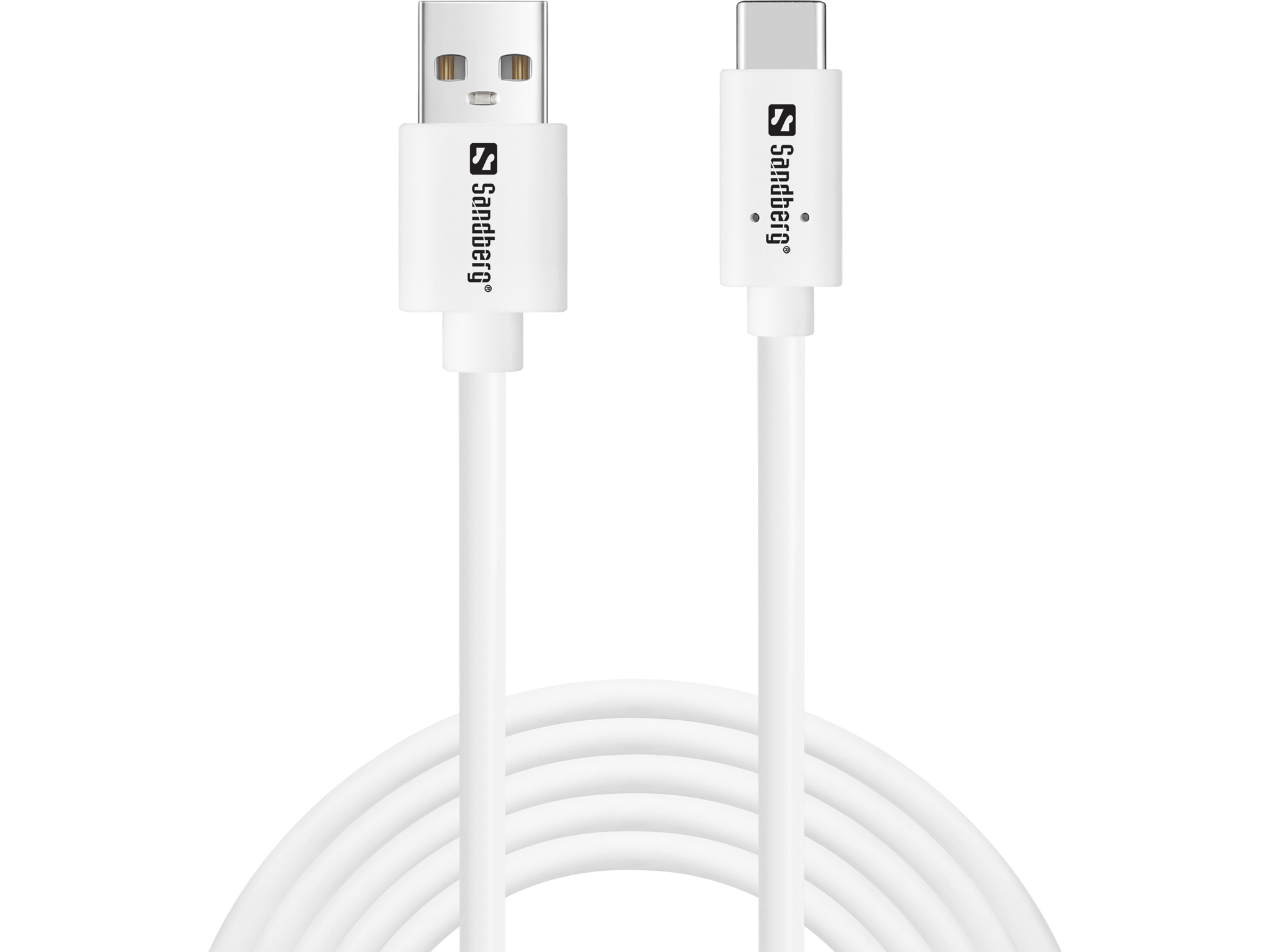 Sandberg 336-14 USB-kabel USB 2.0 2 m USB C USB A Hvid