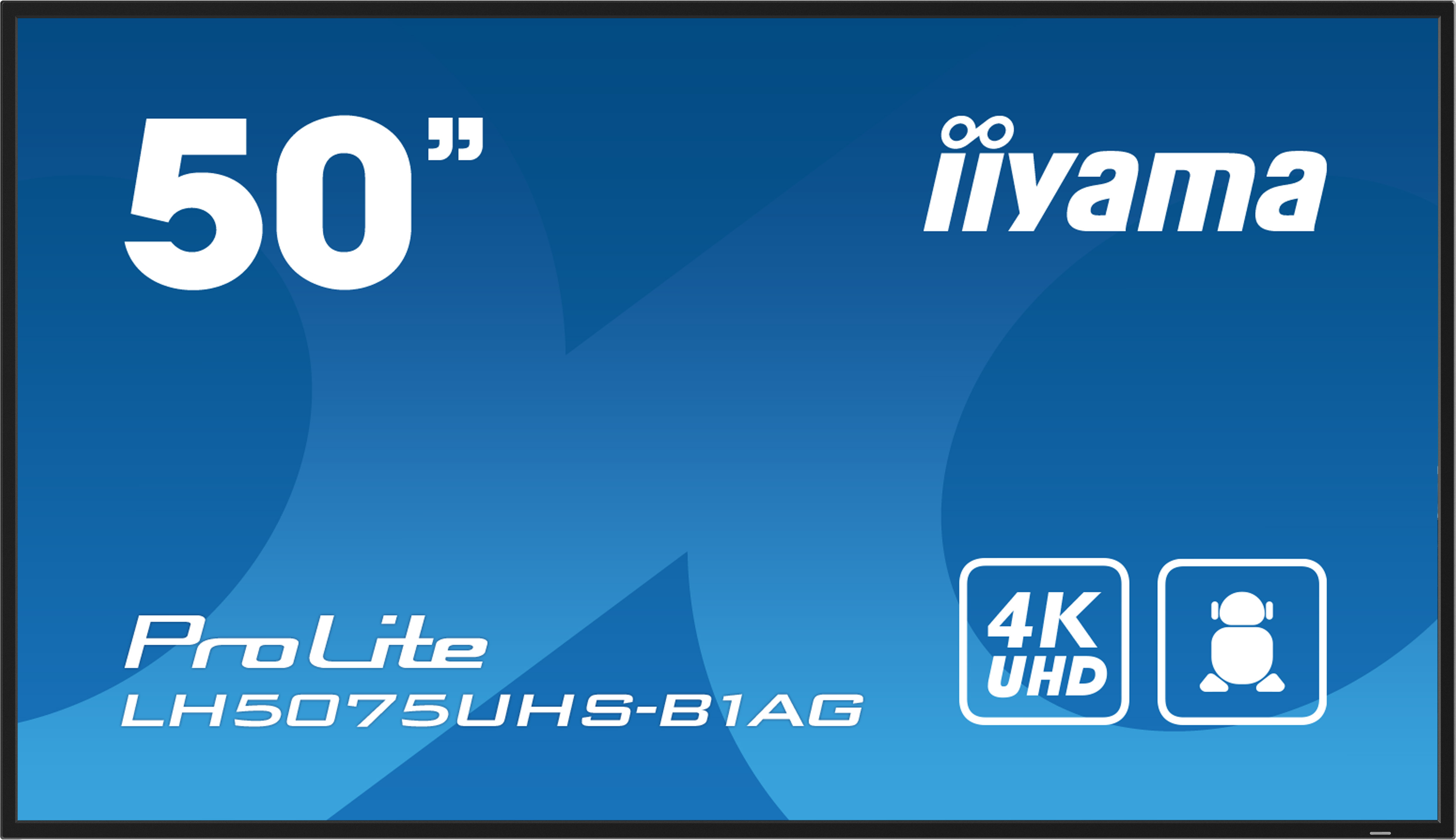 iiyama LH5075UHS-B1AG skilte display Digital fladpaneldisplay 125,7 cm (49.5") LCD Wi-Fi 500 cd/m² 4K Ultra HD Sort Indbygget processer Android 11 24/7
