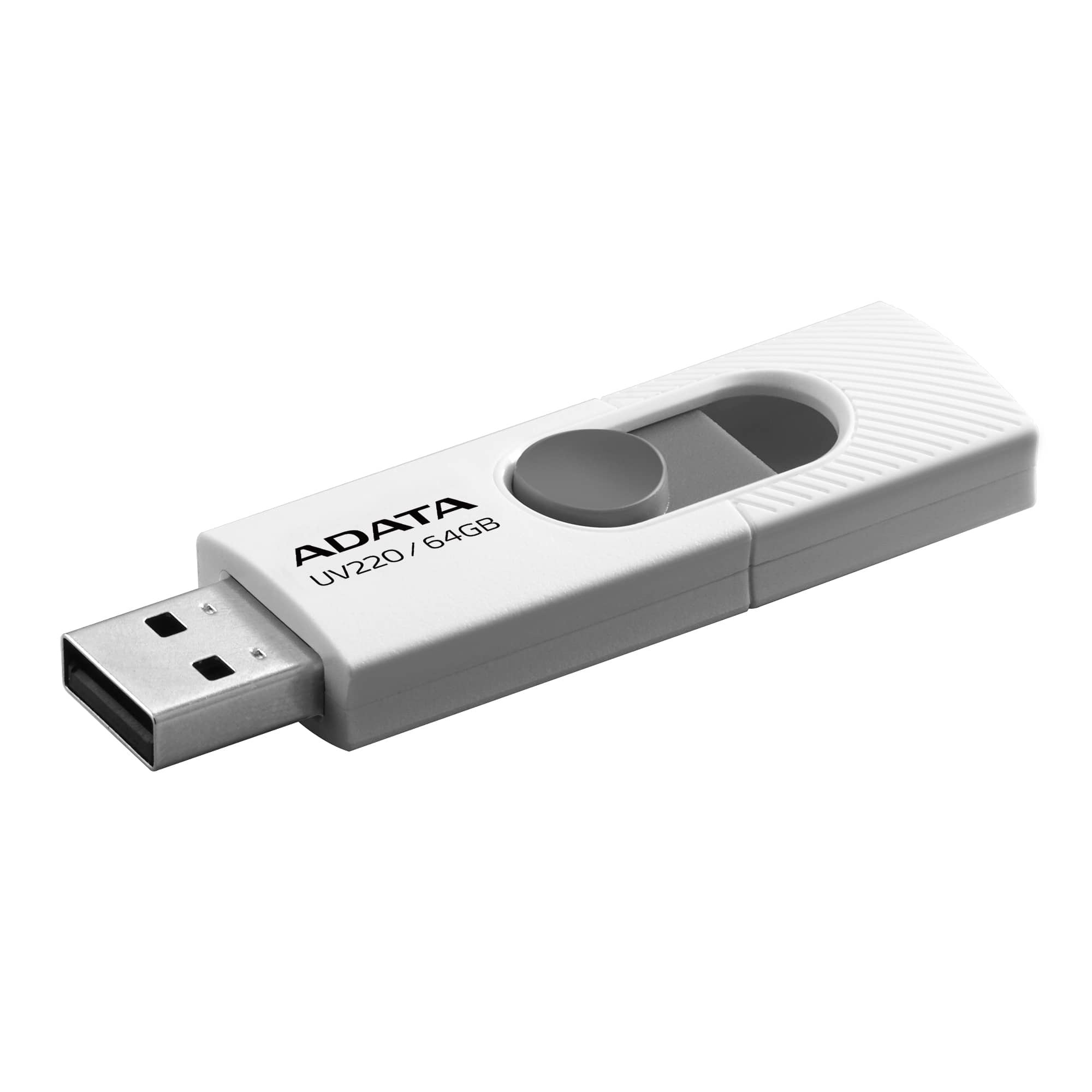 ADATA UV220 USB-nøgle 64 GB USB Type-A 2.0 Grå, Hvid