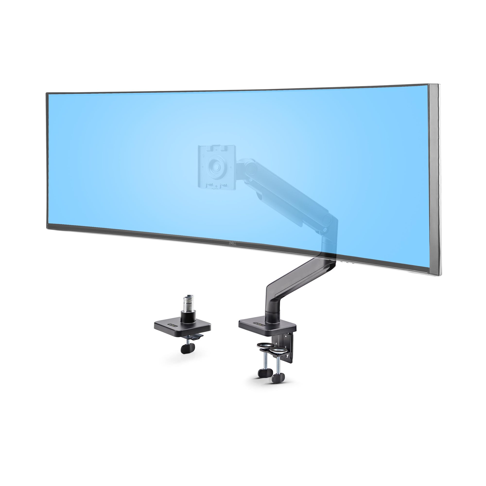 StarTech.com H1M1AG1-MONITOR-ARM skærmbeslag og -stativer 124,5 cm (49") Skrivebord Sort