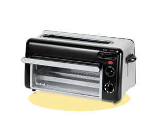 Tefal TL6008 2 skive(r) 1300 W Aluminium, Sort