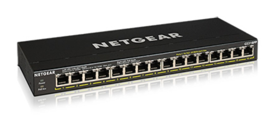 NETGEAR GS316PP Ikke administreret Gigabit Ethernet (10/100/1000) Strøm over Ethernet (PoE) Sort