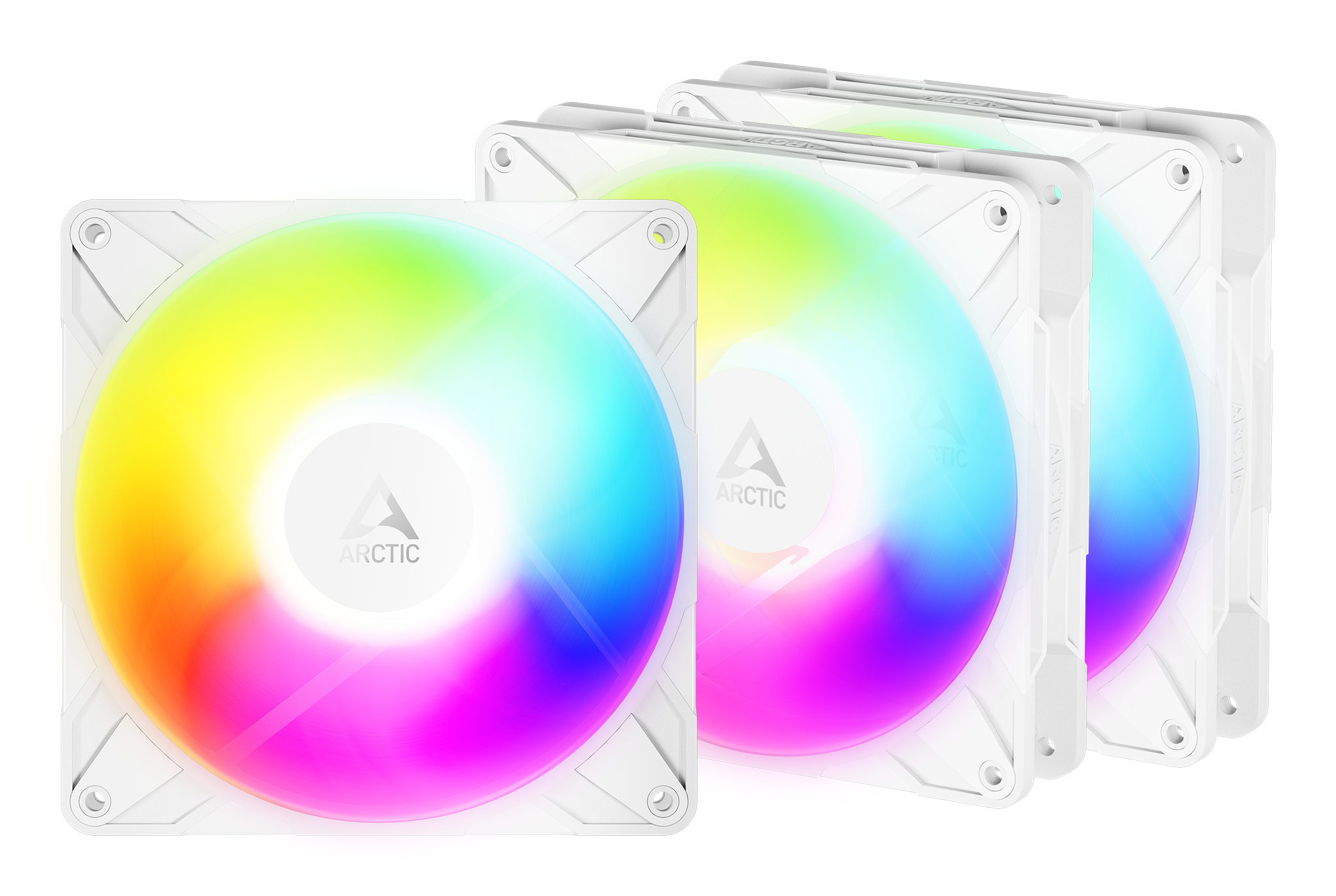ARCTIC Freezer P14 Pro Reverse A-RGB (White) - 3 Pack Computerkabinet Ventilator 14 cm Hvid 3 stk