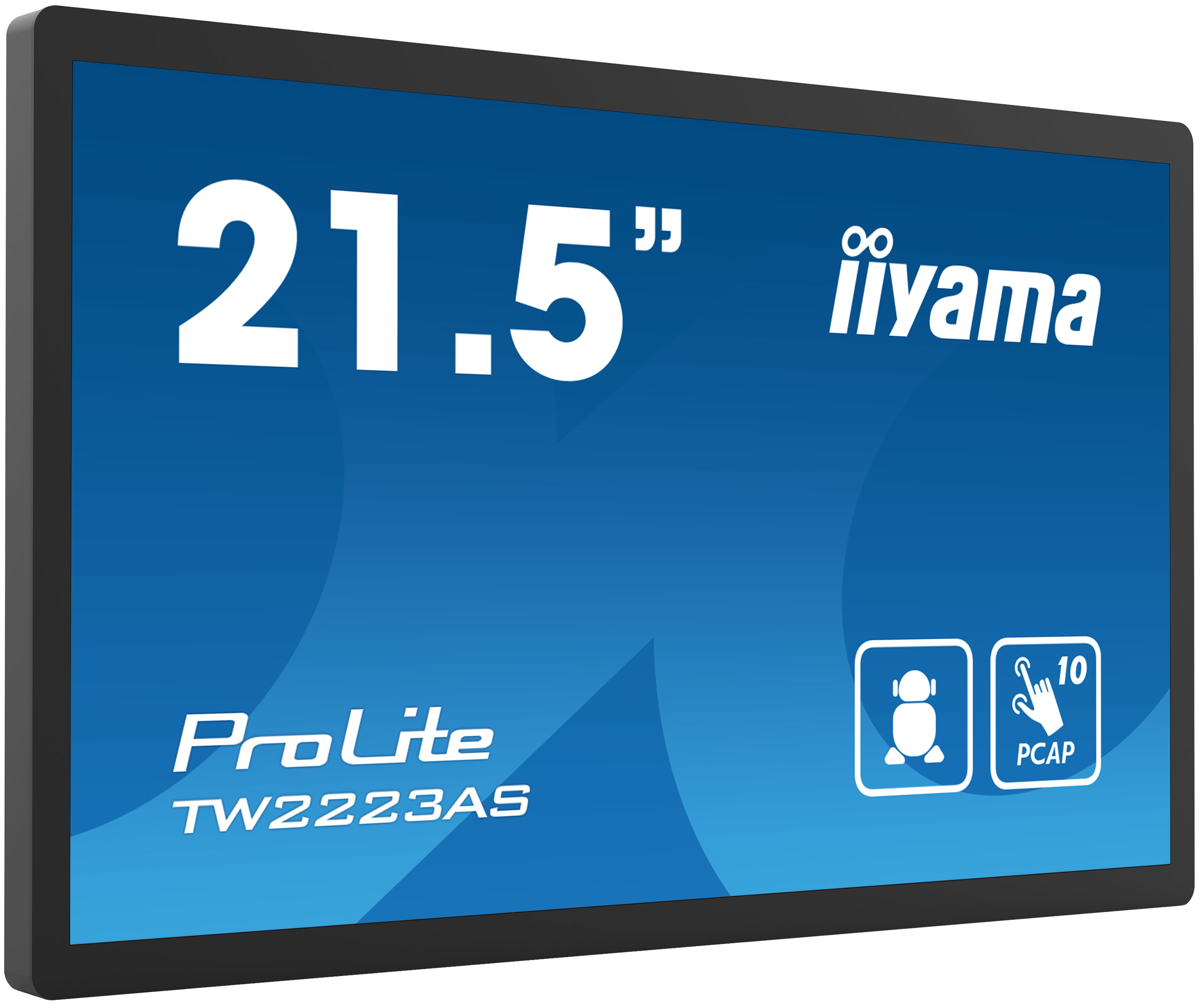 iiyama TW2223AS-B2 skilte display Interaktivt fladpanel 54,6 cm (21.5") Wi-Fi 400 cd/m² Fuld HD Sort Berøringsskærm Indbygget processer Android 12 24/7